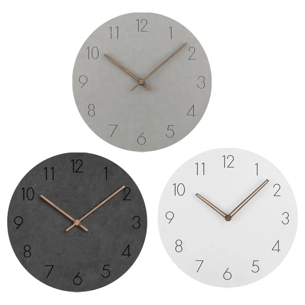 Wood Wall Clock 11 Inch Silent Non Ticking Wall Clocks Battery Operated Clocks for Kitchen Bedroom Home Room Office Decor Gifts