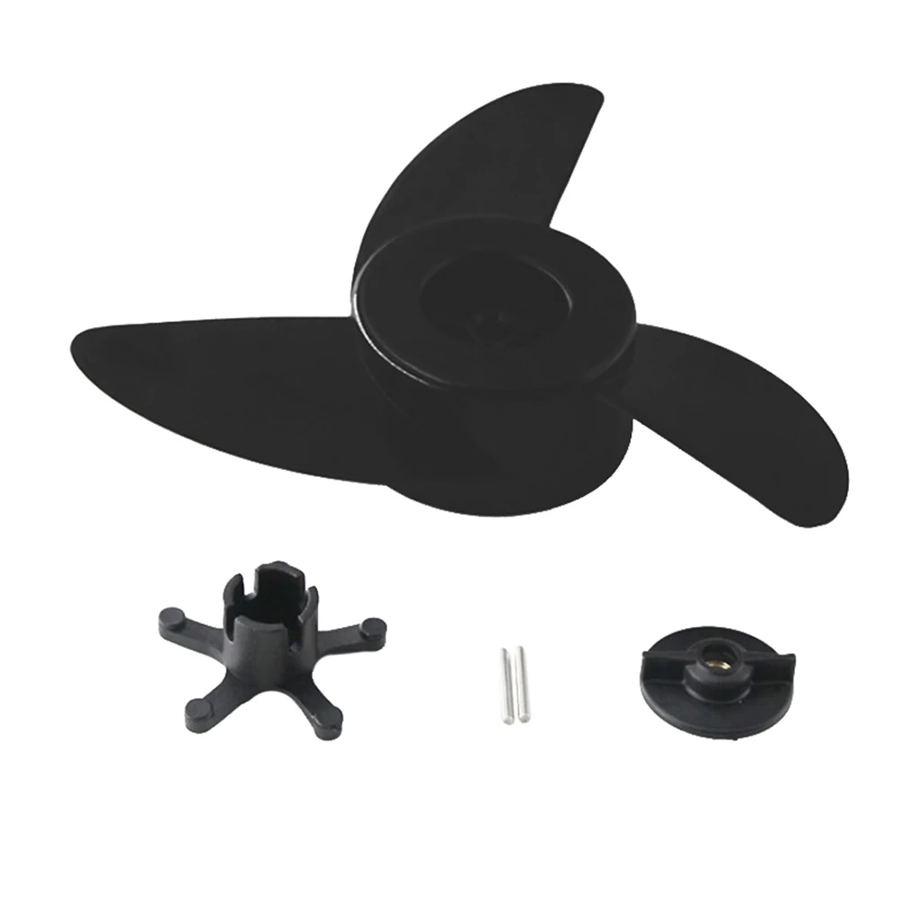 Boat Propellers Electric Outboard Motor Prop for ET44L ET54L D65L Trolling Motors Mount Accessories/Boat 3-Blades (Black)