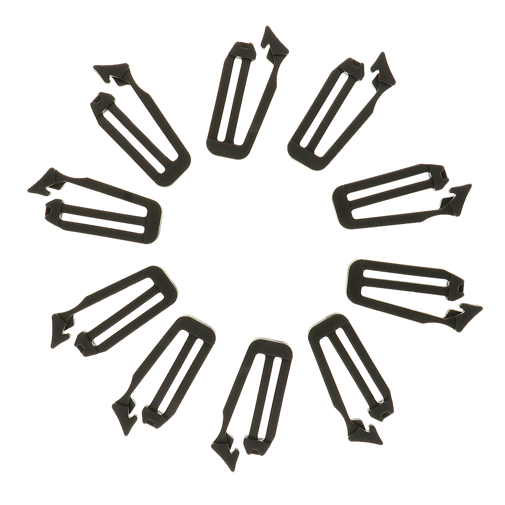 10pcs 25mm Plastic Molle Webbing Connecting Clips Strap Buckle Backpack Belt Carabin