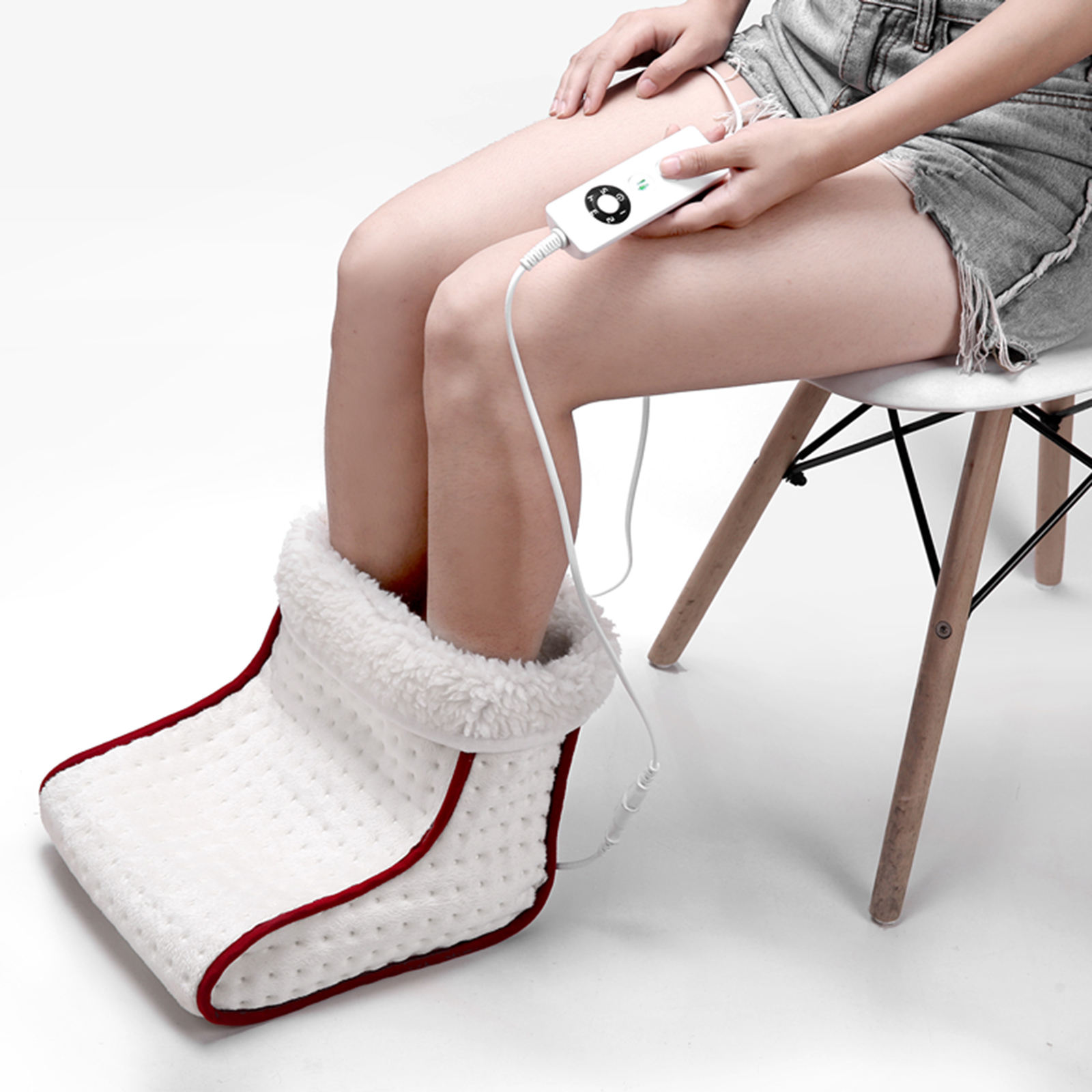 Electric Foot Warmer Massager Heat 5 Gear Temperature Settings Warmer Pad Thermal Heated Foot Warmers Foot Massage Machine