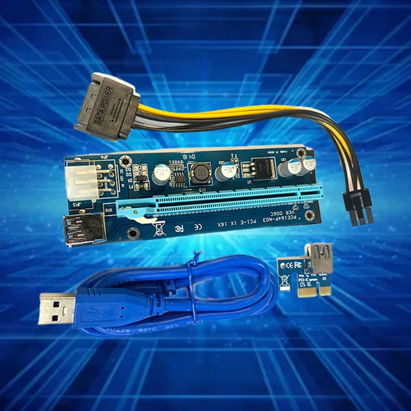 Pci-e riser cartão 1x para 16x ver