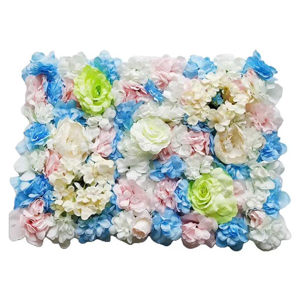 Artificial Flower Wall Panel Rose Hydrangea Wedding Backdrop Decor Wall Carpet