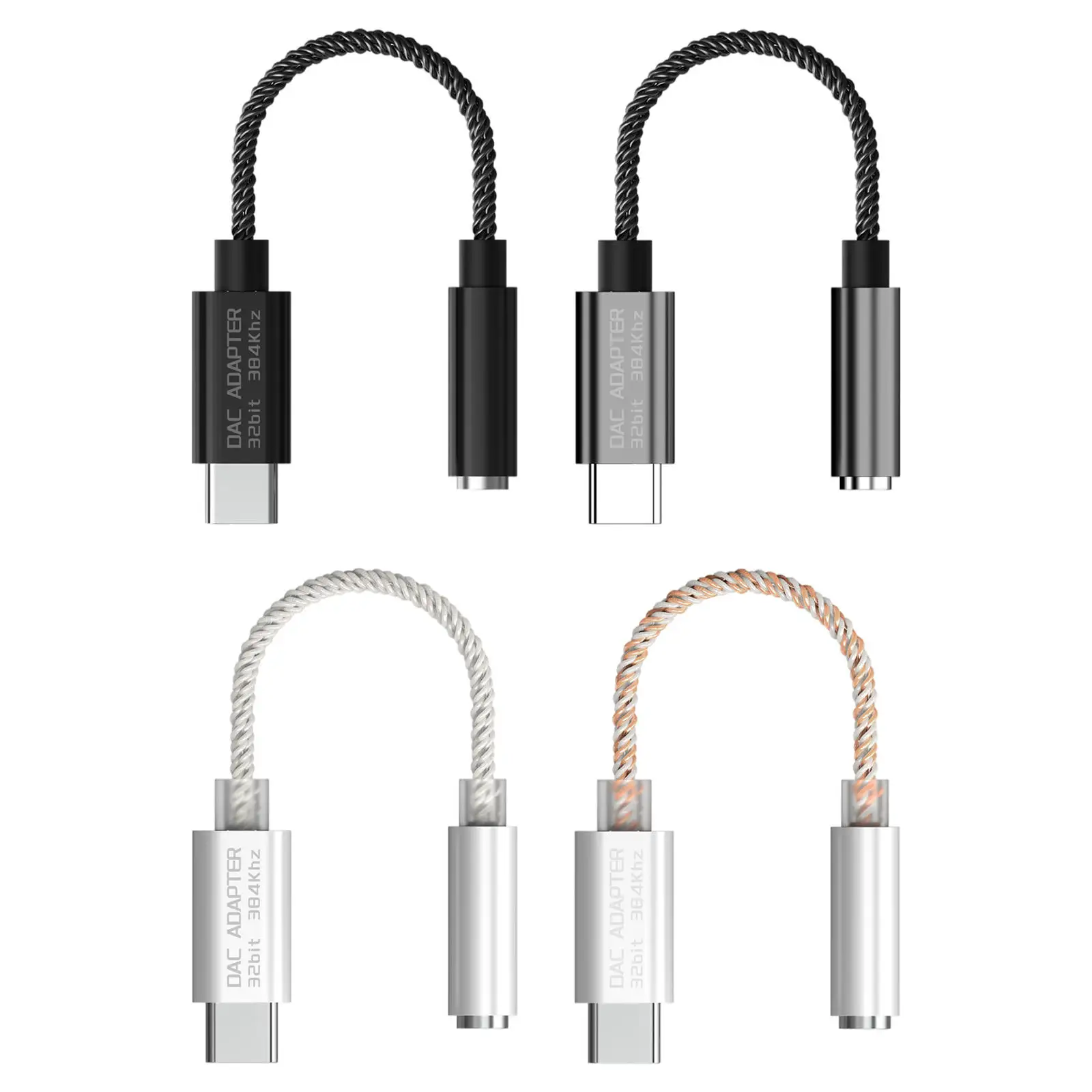 USB C to 3.5mm Audio Adapter Noise Reduction Type C to Earphones for More Type C Devices