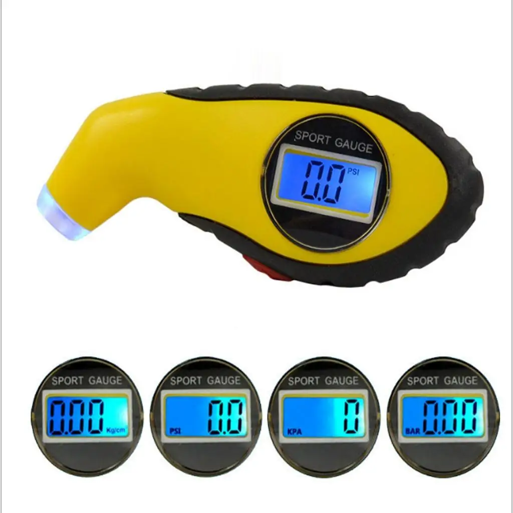 Tire Repair Kits LCD Digital Tire Air Pressure Gauge Tester Tool for Car SUV Motorcycle