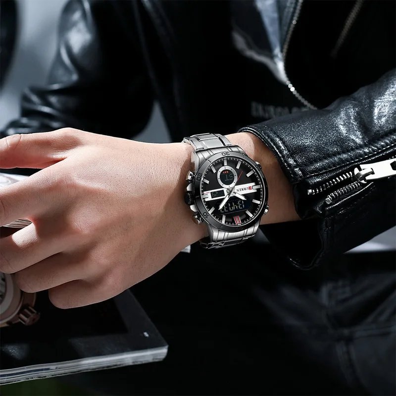 Curren 8384 quartz watch waterproof stainless steel strap for men ...
