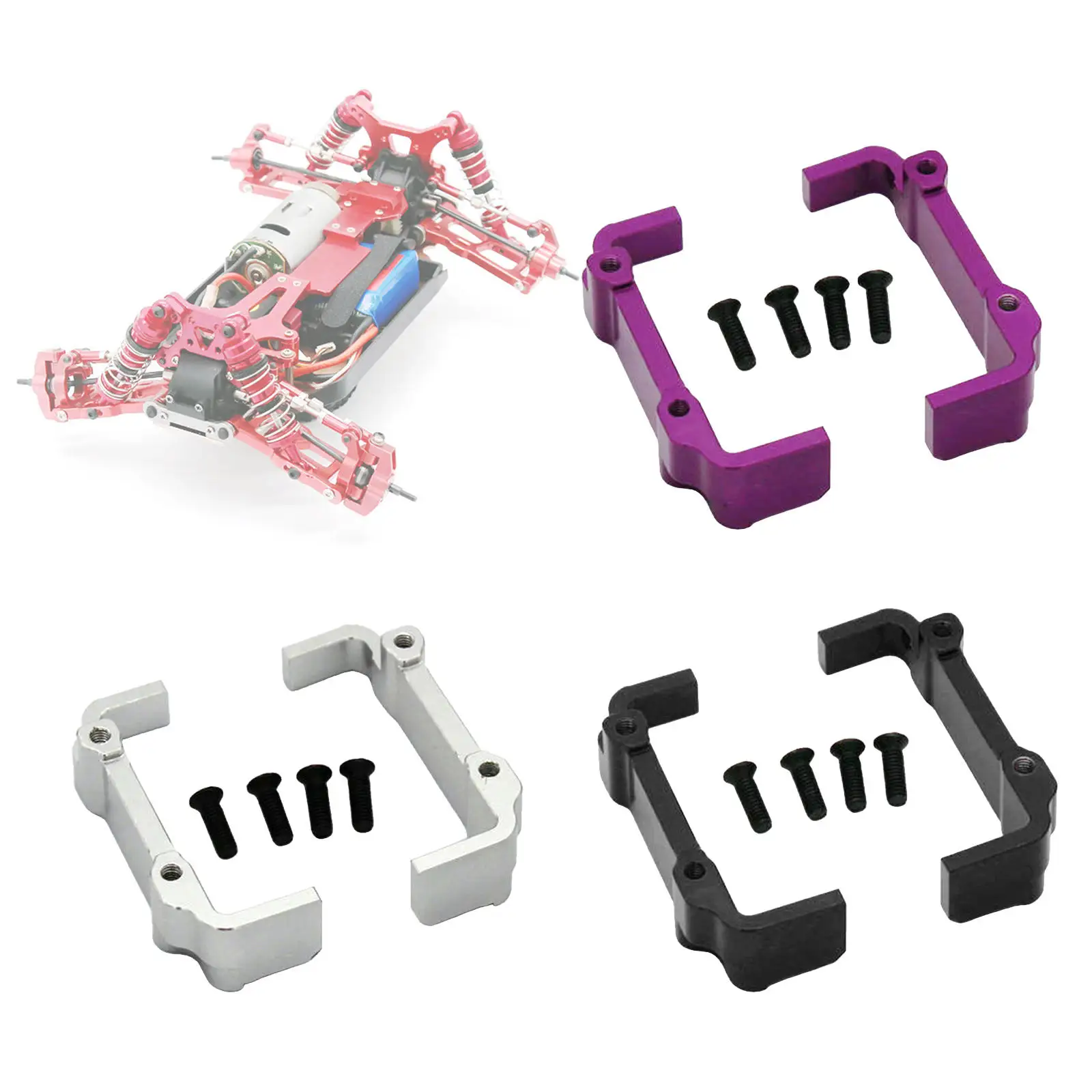 2 Pieces RC Car Battery Holder for Wltoys 144001 124017 1:12 RC Car Replaces Upgrade Parts