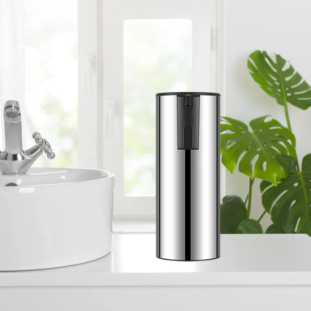 350ml Stainless Steel Bathroom No Touch Automatic Liquid Soap Dispenser