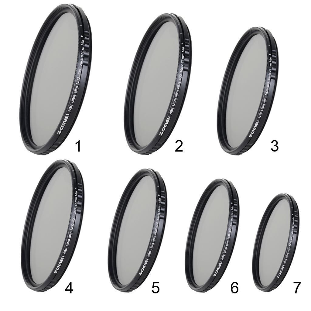 Zomei Slim Multi-Coated ND2-ND400 Variable ND Filter ABS for DSLR Camera