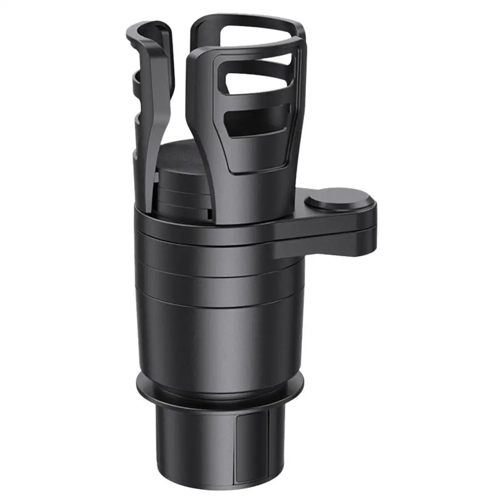 Cup Holder Mount 4 in 1 Organizer Expander Extender Retractable Black Adjustable Angle Shockproof Insert for Vehicles Drink