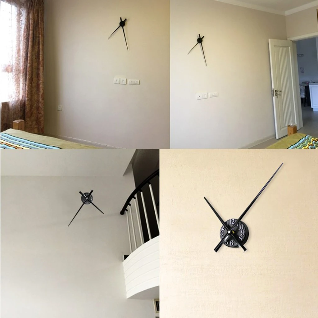 Frameless Backwards Wall Clock Reverse Clock Runs Counterclockwise for Home Decoration