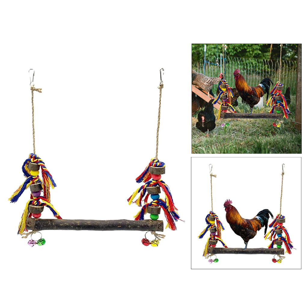 Chicken Ladder Perch Hanging Chicken Hens Large Birds Finches Climbing Toy
