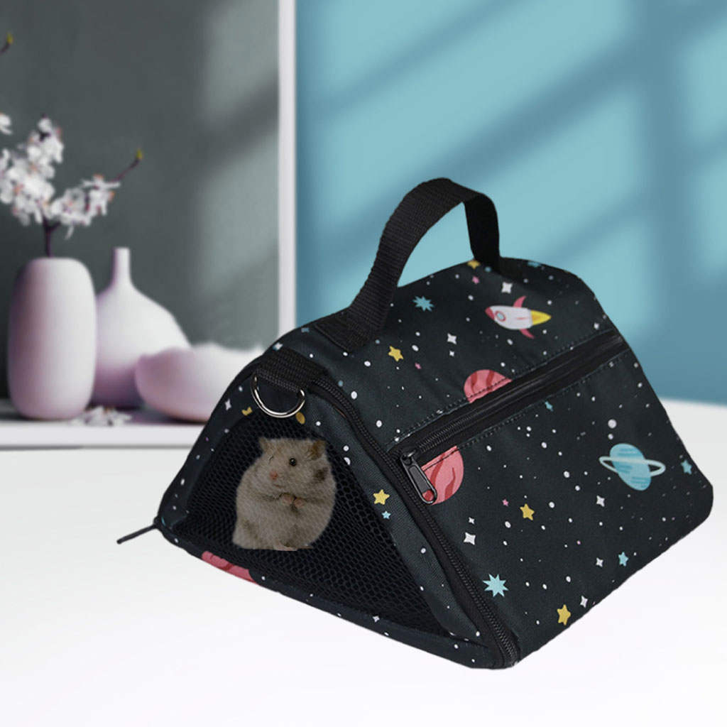 Single Shoulder Hamster Cage Takeaway Portable Pet Carry Holder Pet Bag Hedgehog Carrying Bag for Traveling