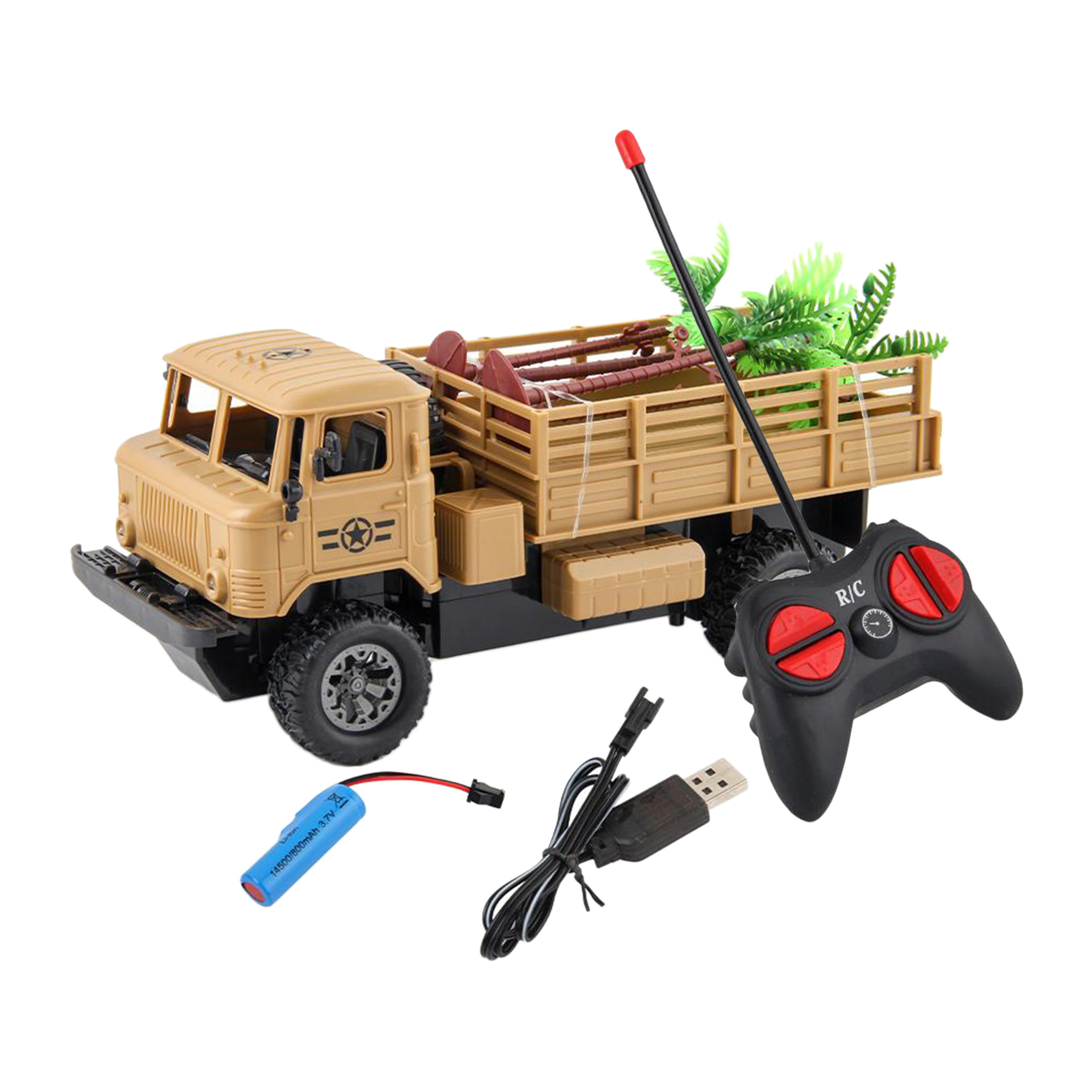 4CH RC Construction Truck LED Light Remote Control 4WD Off-Road Vehicle Toys
