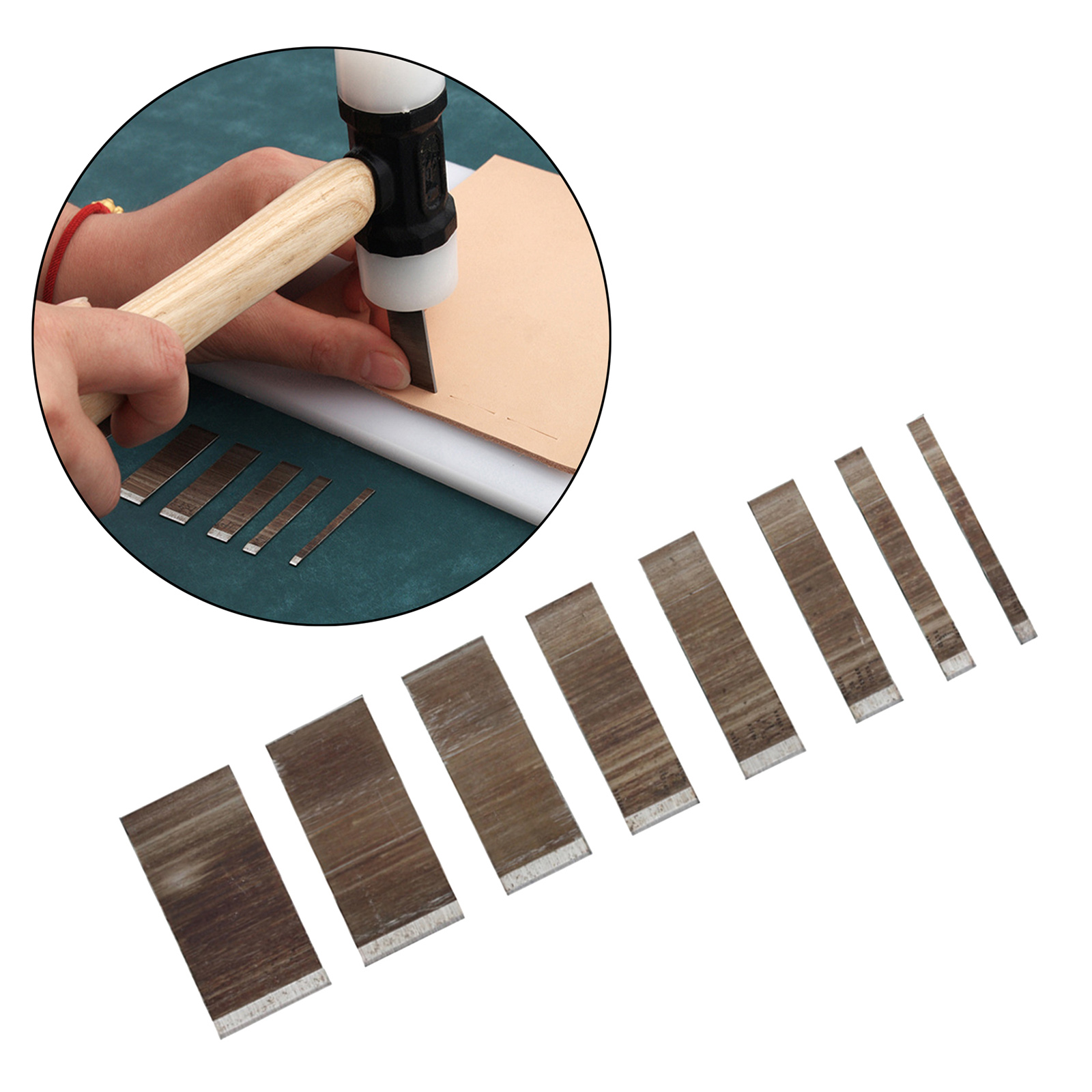 8Pcs Steel Leather Die Cutter Cutter Cutting Mold Shapes Embossing Stencil Template Punching Wallet Leather Craft Tool Supplies