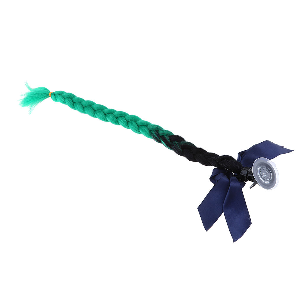 1pc 60cm/23.6'' Helmet Hair Braids Bike Helmet Pigtails Ponytail for Motorcycle