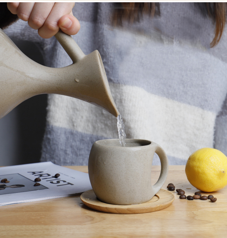 manhã, xícara de café criativa, Copo de chá japonês para beber, Grés