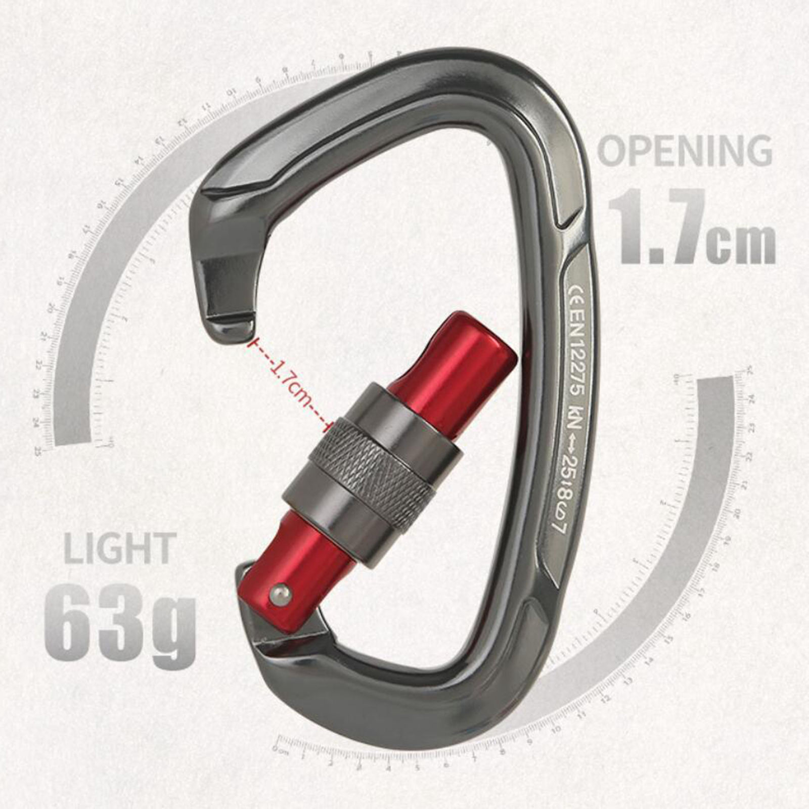 Climbing Carabiner Carabiners Dog Leash Rescuing Fall Protection 25KN