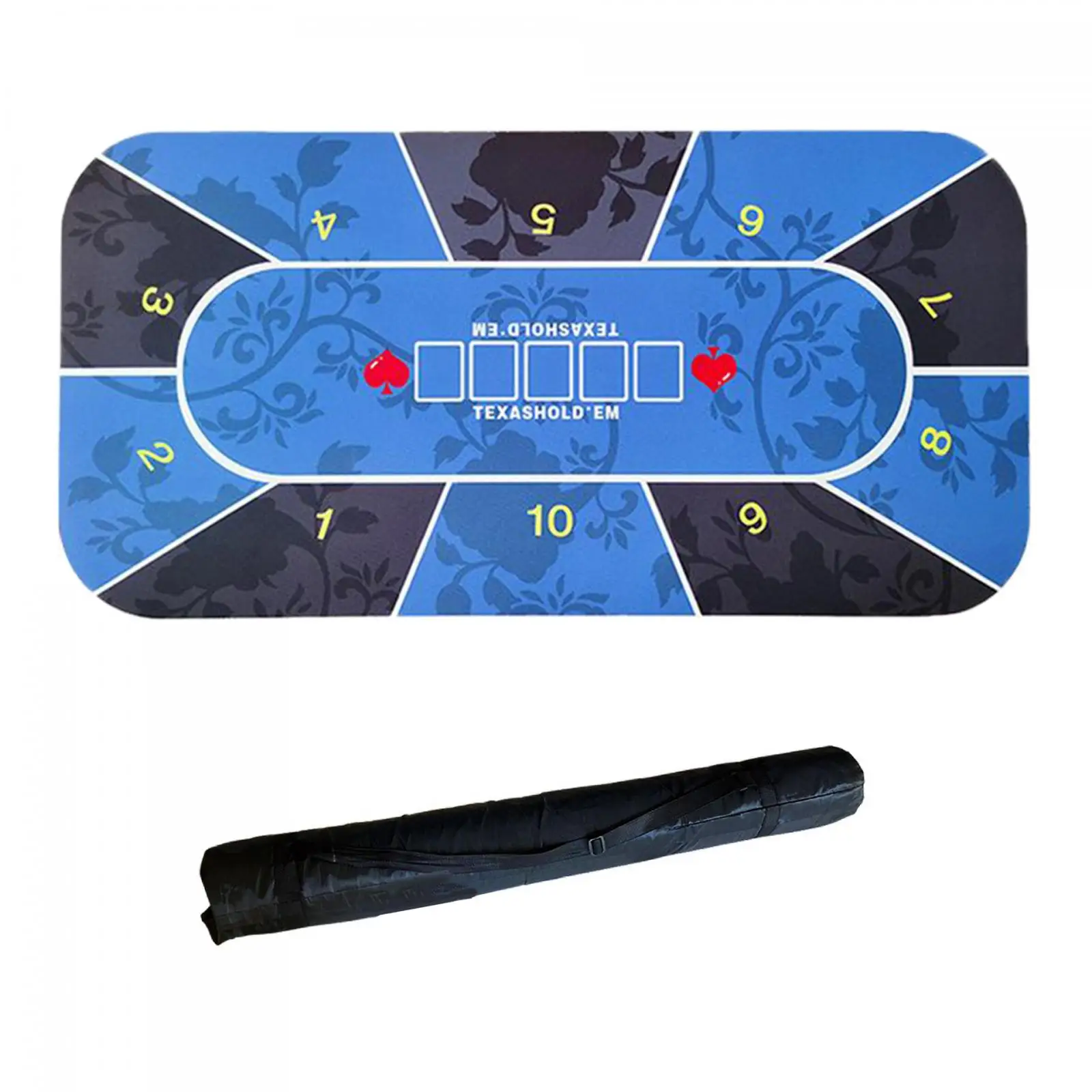 Poker Table Layout Tabletop Mat Roll-up Craps Gaming Table Top Pad Felt