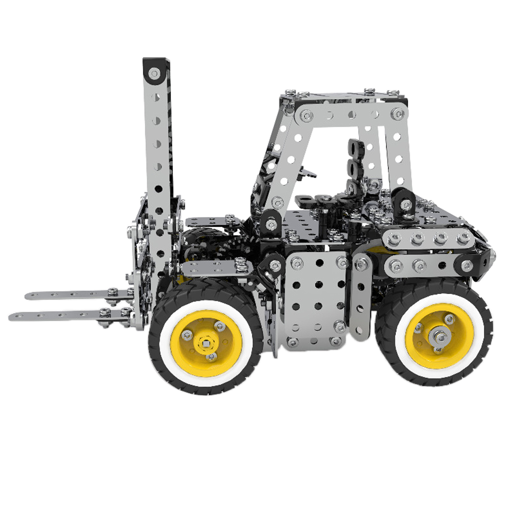 Kids Children Construction Assembled Forklift Model Kit , STEM Learning Building Toy, 589 Pieces with Wrench and Screwdriver