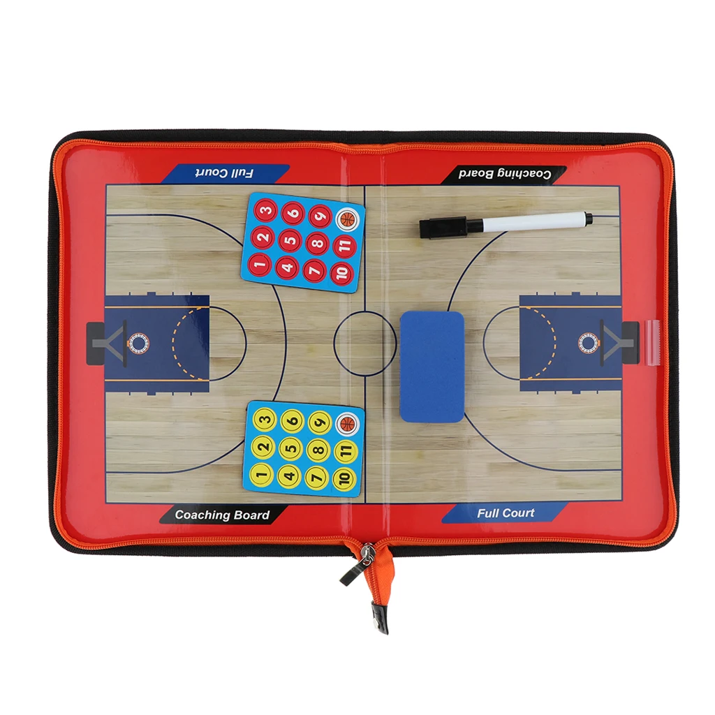 Magnetic Basketball Coaching Clipboard Board Tactics Strategy Training Aids 
