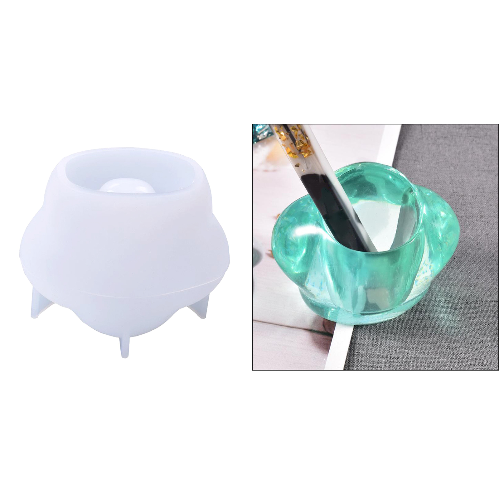 3D Pencil Holder Mold Pen Stand Handmade Mould DIY Craft Decor Kids Adult