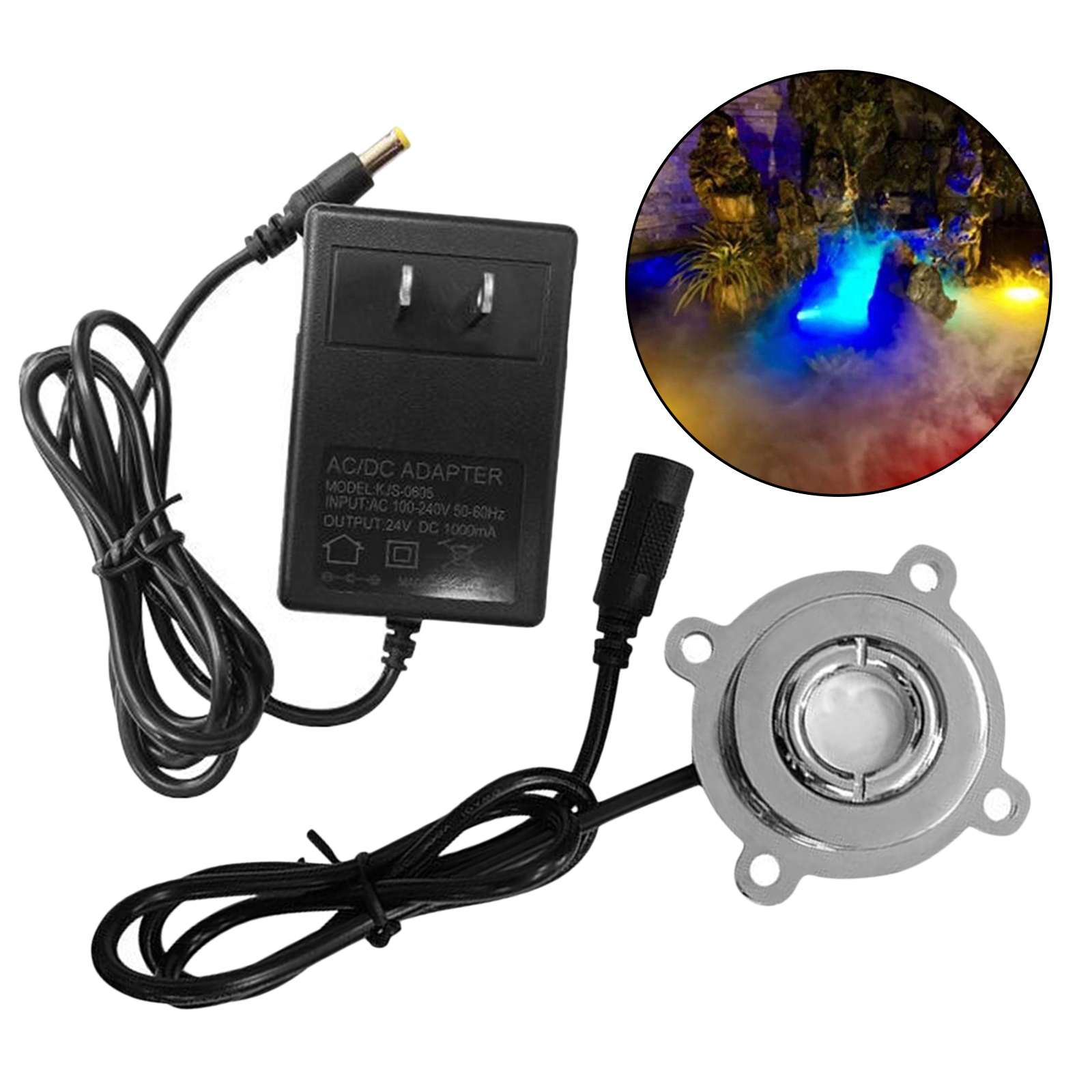 Mist Maker Fogger Durable Ultrasonic Indoor Pond Mister for Rockery Vase Birdbath Atomizer Air Humidifier Home Office Supplies