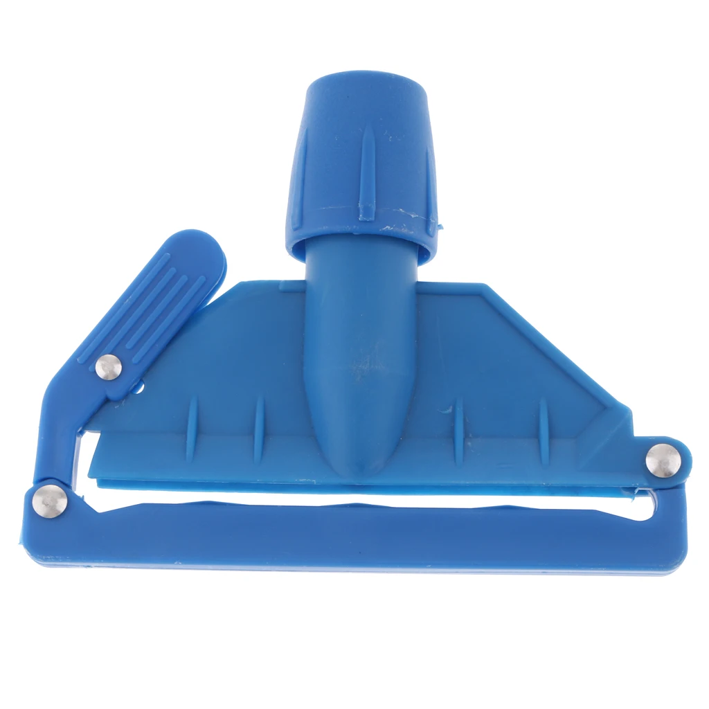 Mop Head Holder Clip Bracket Wax Plastic Replacement Connector Socket Blue Fit for 25mm Diameter Handlebar