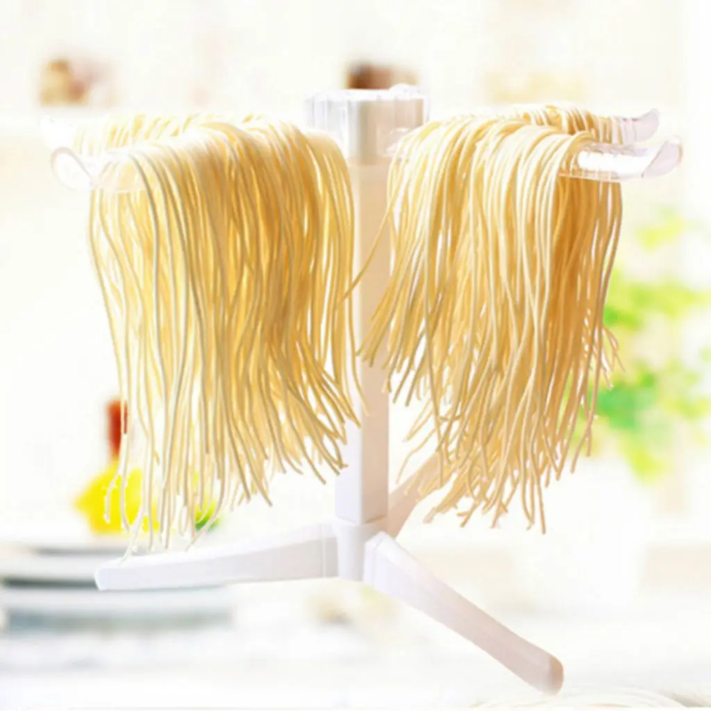 Foldable Pasta Drying Rack -Spaghetti Noodle Dryer Stand for Noodles, Spaghetti Dryer, Pasta Dryer with 5 Bar Handles