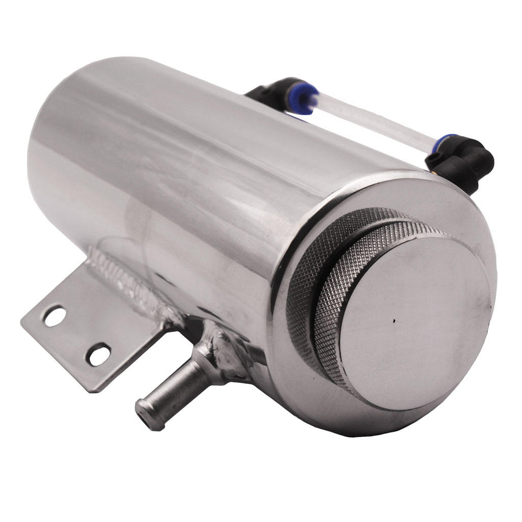 Radiator Coolant Overflow Puke Tank Polished Stainless Steel Radiator Coolant Overflow Tank