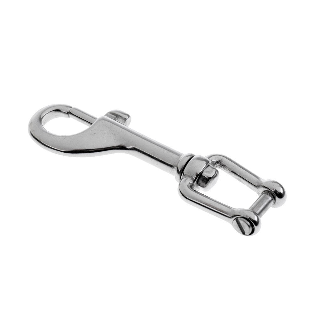 Hook Fastener Hook Clip Dog Clasps Carabiners Swivel Stainless Steel - 8.5x2.3cm
