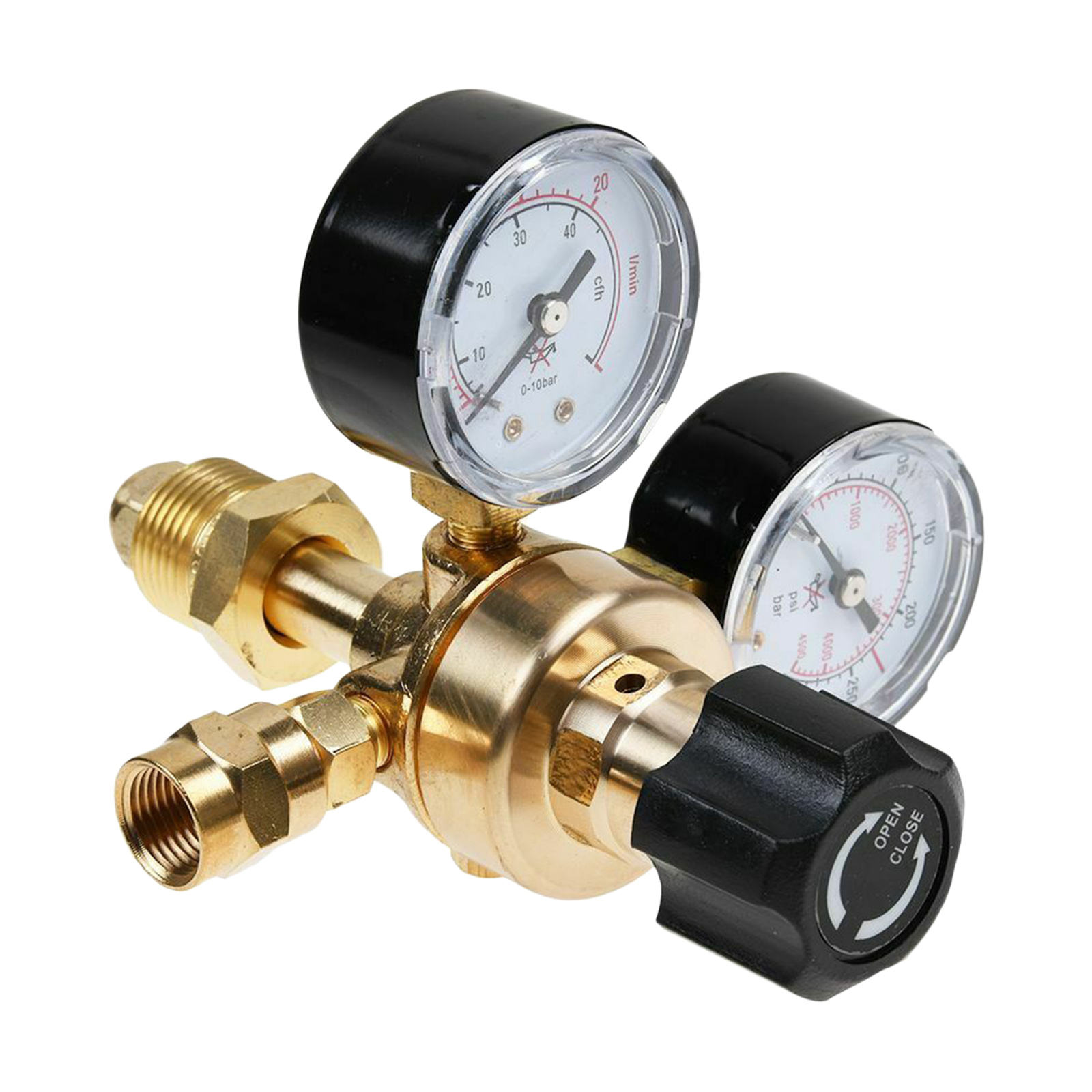 New Flow Meter Pressure Regulator Argon CO2 Pressure Reducer Pressure Reducing Valve Welding Gas , Black