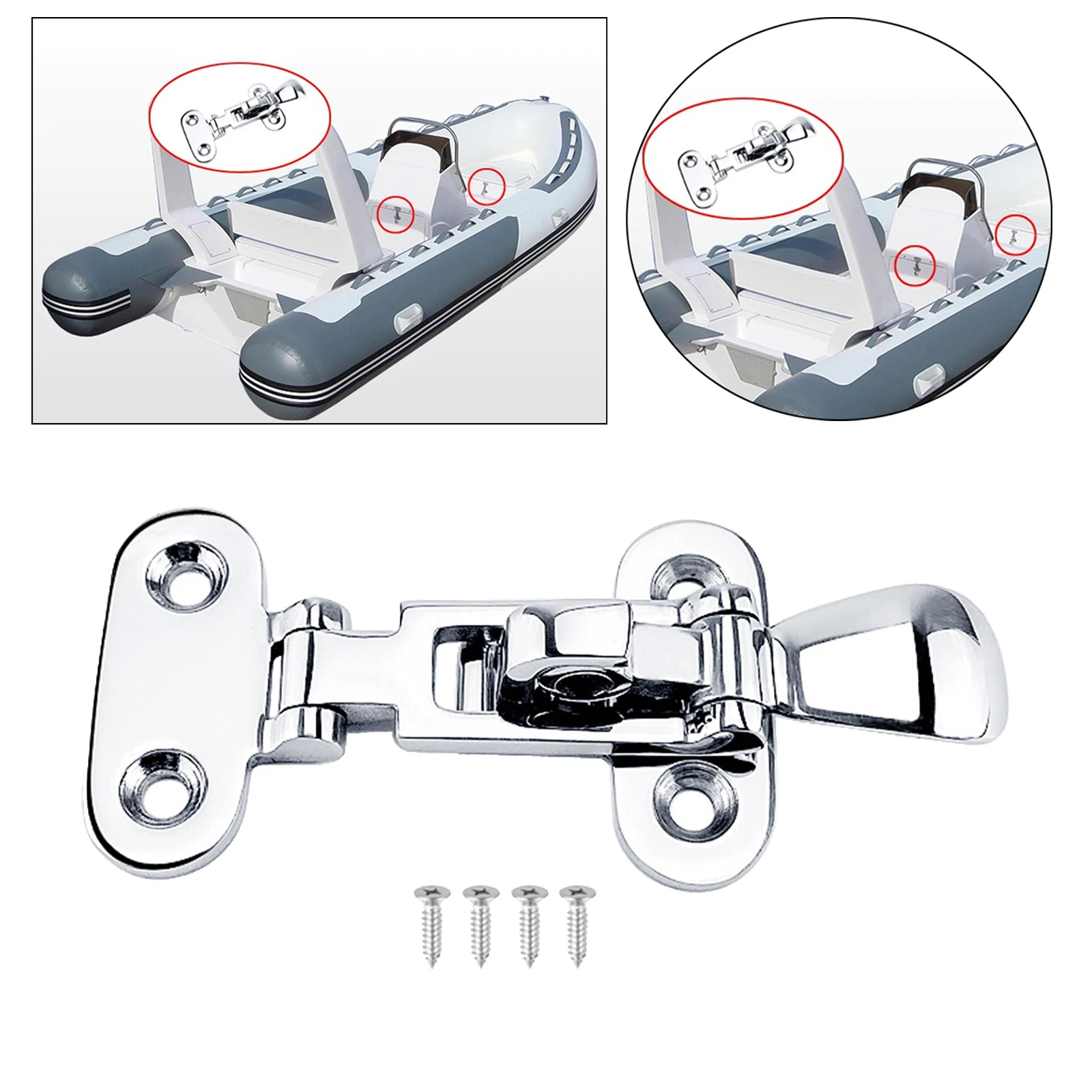 316 Stainlesssteel Boat Marine Locker Hatch Anti-Rattle Latch Fastener Clamp