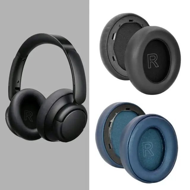  AHG Premium Replacement Soundcore Q30 Headphones Ear Pads/Soundcore  Q35 Ear Cushions Compatible with Anker Soundcore Life Q30 Q35 (Black).  Premium Protein Leather/High-Density Foam/Extra Thick : Electronics