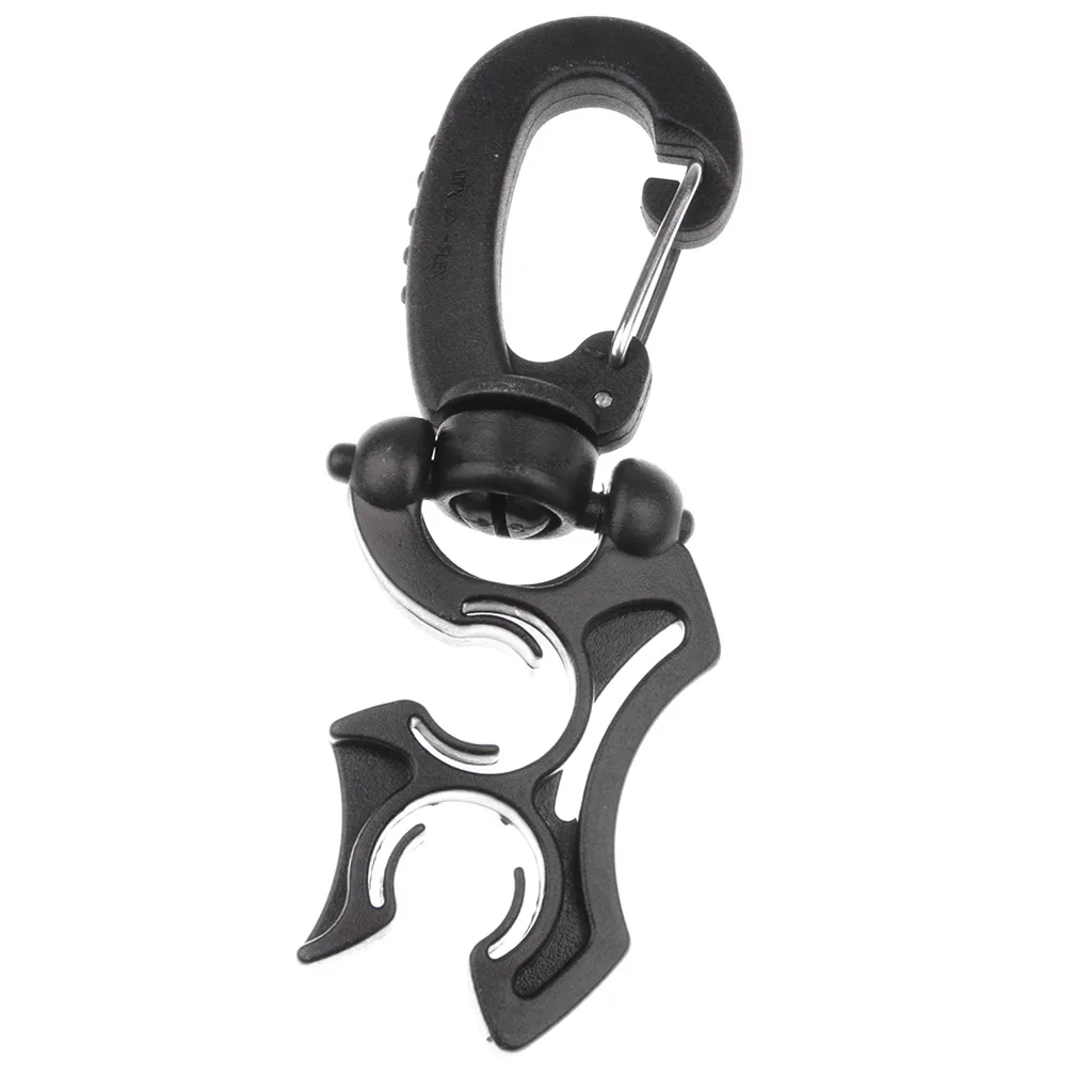 4`` Scuba Diving Double BCD Console Hose Holder with Swivel & Folding Clip 100 x 35mm