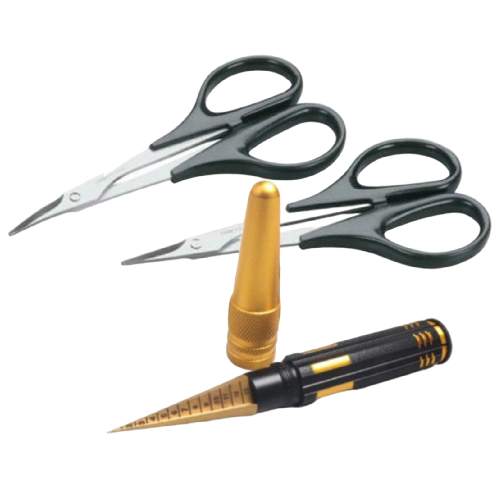 Straight Scissors Curved Scissors Set Hole Opener Expanding Hole Puncher Reamer Installation Kit for RC Car Toy