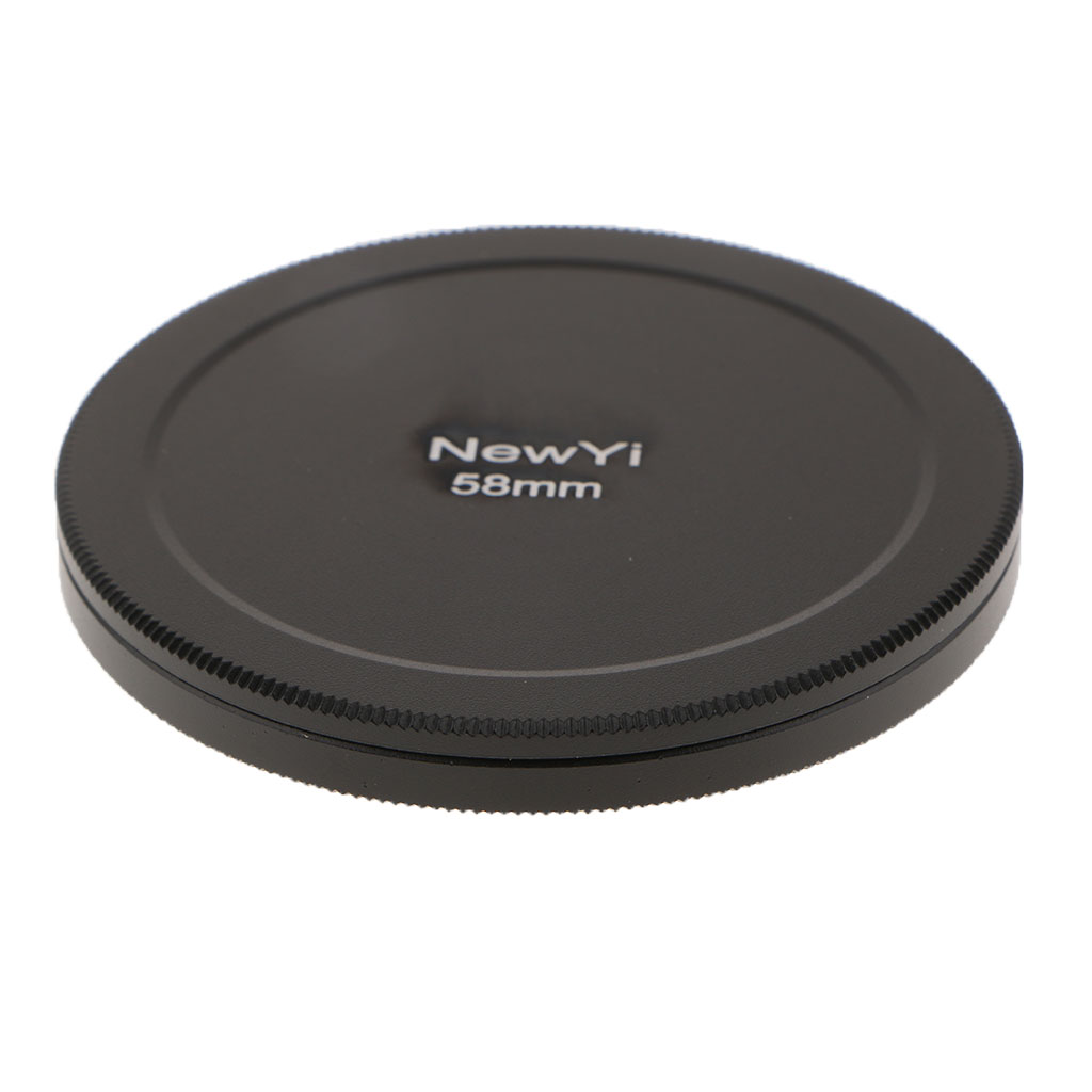 58mm UV CPL Lens Filter Protection Case Cover Box Storage Cap Metal Black