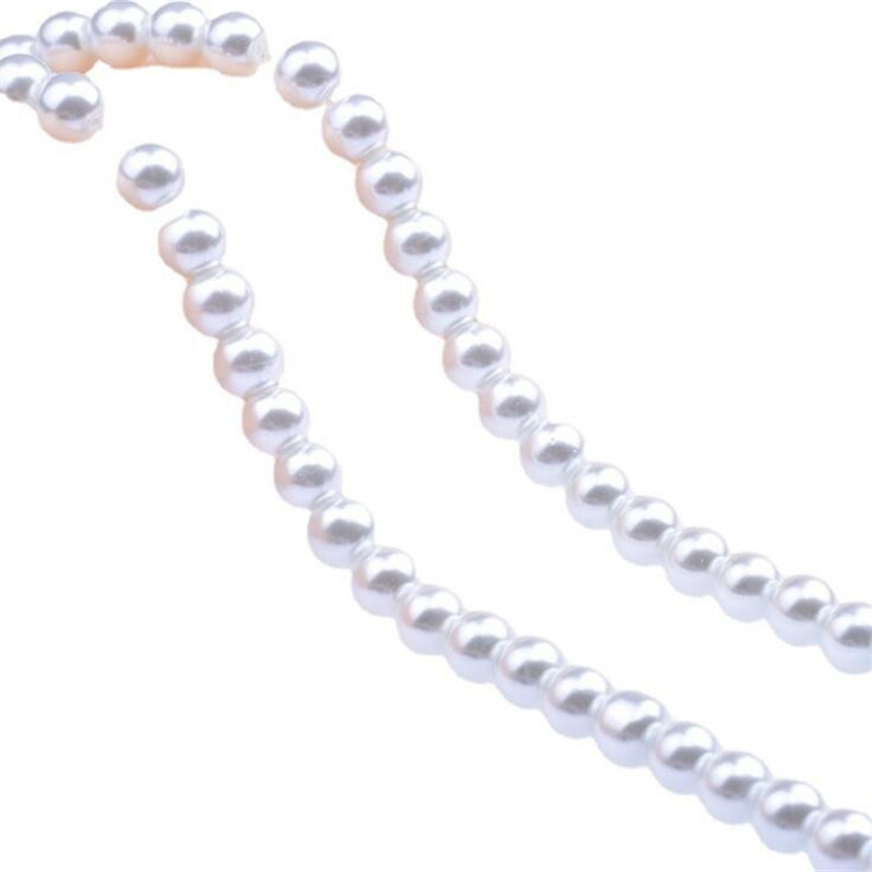 Wholesale OlingArt 4 6 8 10 12 14mm round Red multicolor Glass imitation pearl DIY Earrings Bracelet necklace jewelry making