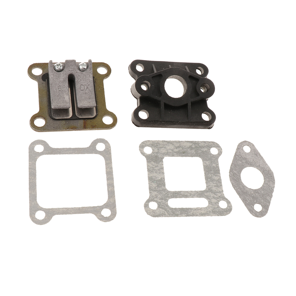 Red Valve and Inlet Intake Manifold with Gaskets For 47cc 49cc Mini Moto ATV Dirt Pocket Bike ATV Quad Minimoto Go Kart Scooter