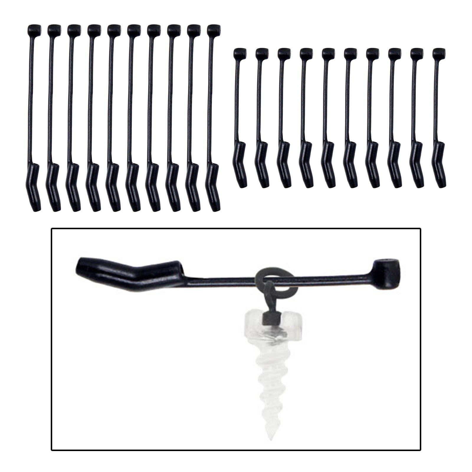 10 Pieces Fishing D Rig Aligner Kickers Carp Fishing Tackle Line Aligner Anti Sleeve Supplies for Hair Ronnie Rigs Tool