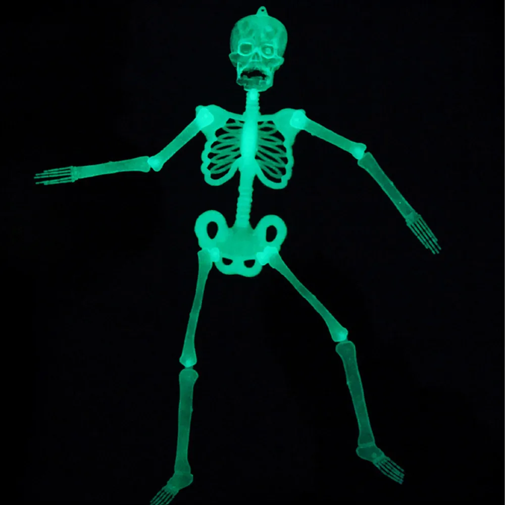 Halloween Prop Plastic Body Parts Haunted House ~ Glow in Dark 2 Skeleton Hands 