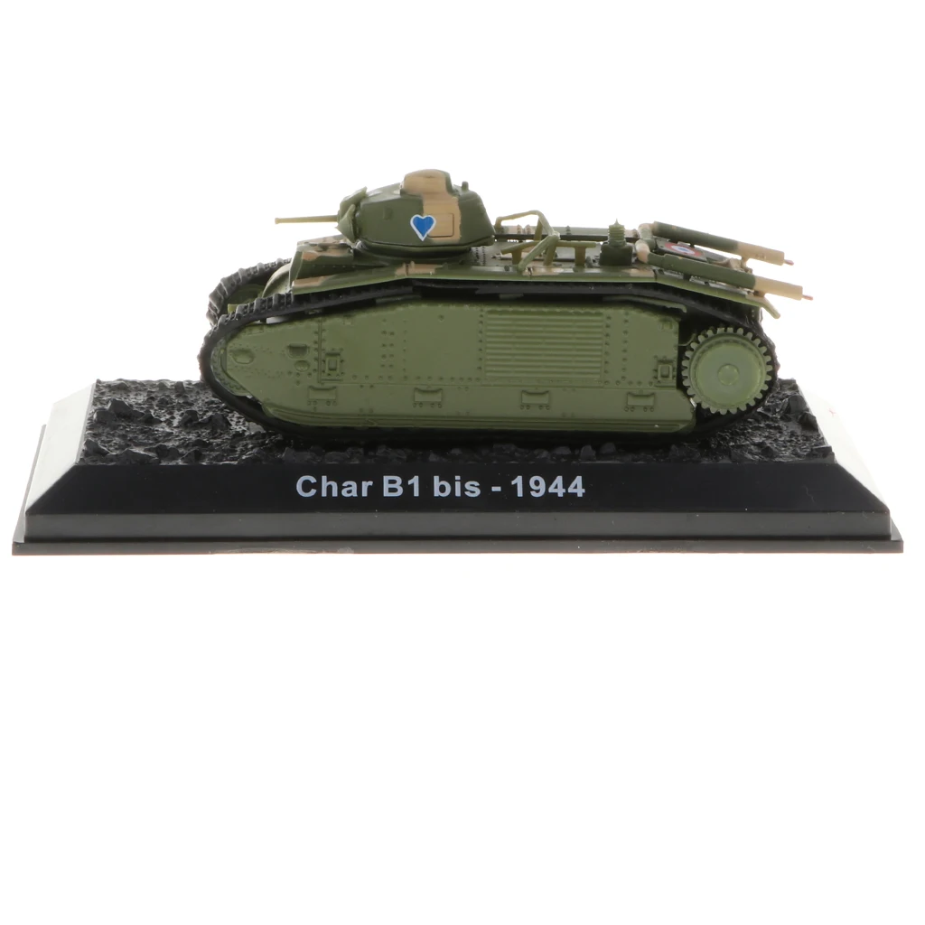 1/72 WWII French Battle Tank Char B1 Bis -1944 Tank  Diecast Model