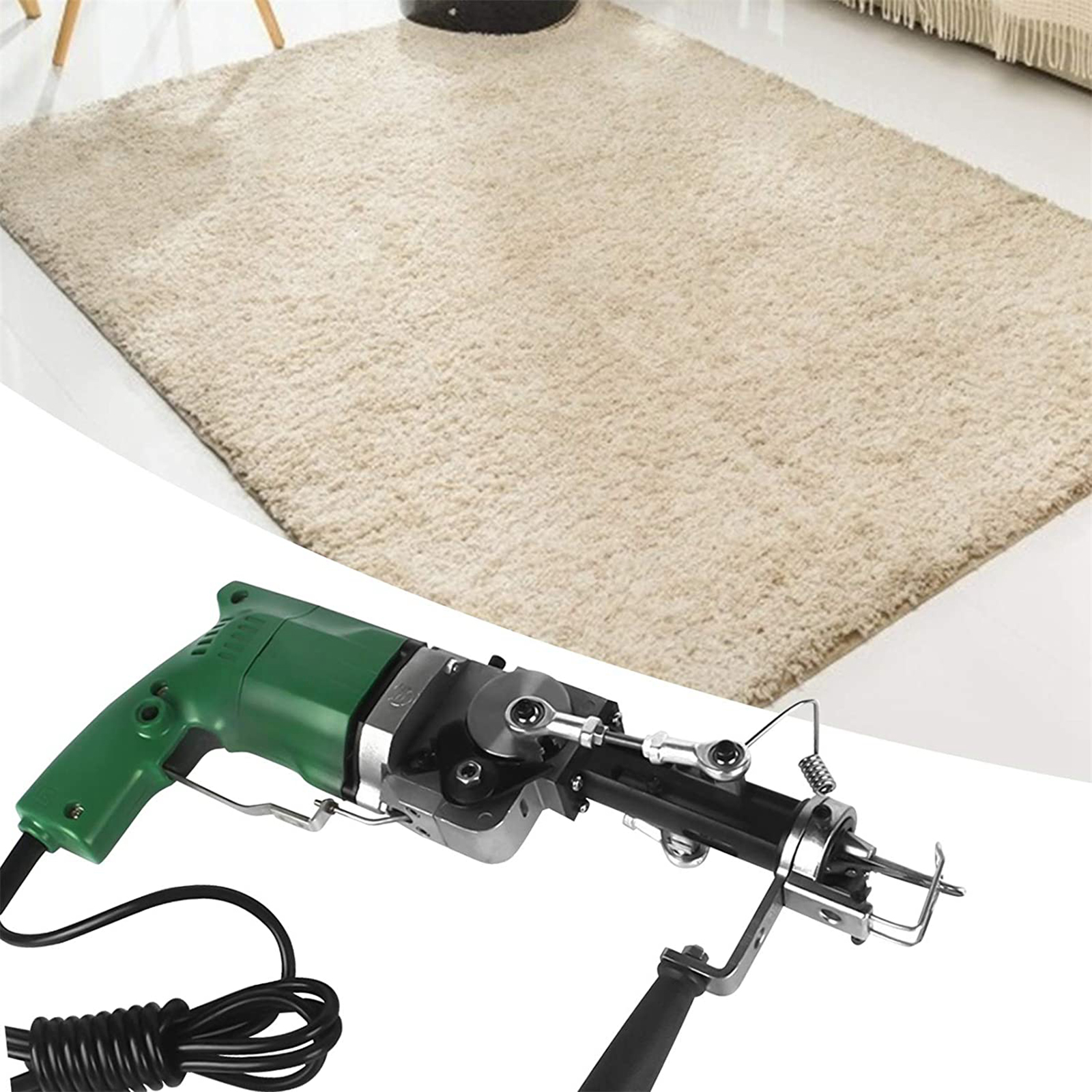 Portable Cut Pile Rug Tufting Gun Electric Carpet Weaving Machine Cut Pile Flocking Machine Knitting Machine 9-18mm