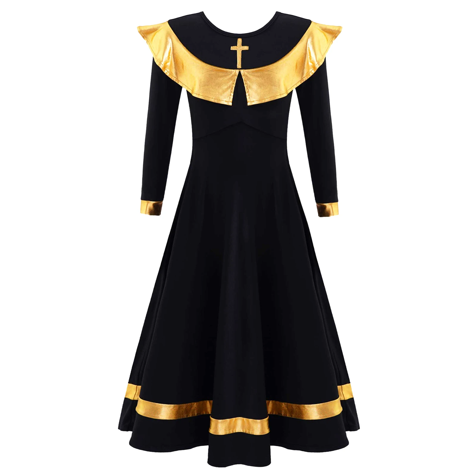 Clementine Praise & Liturgical Little Girls CLP-EU-14739C-L-Gold Childrens Costume Gold L