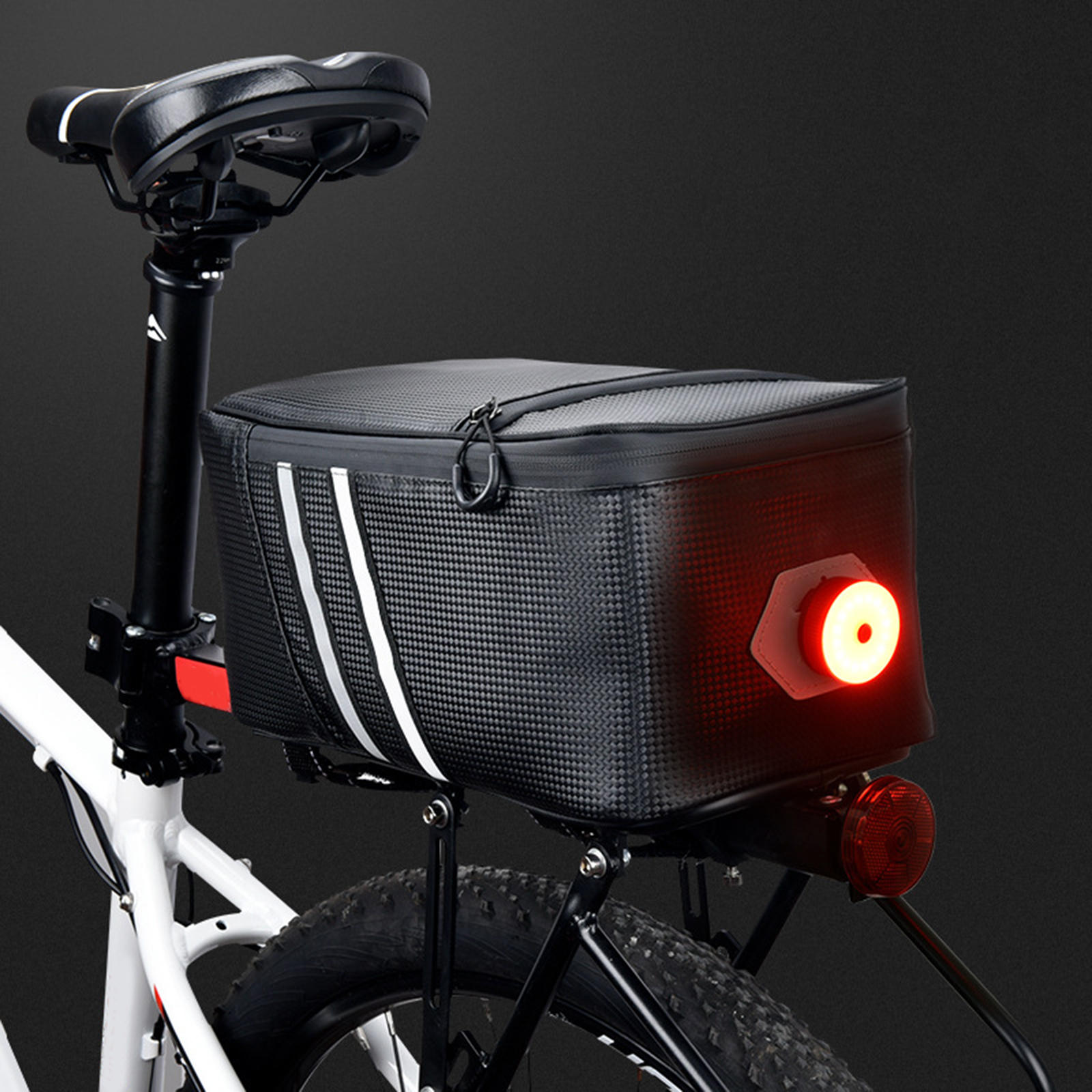 8L  Rear Rack Seat Bag Trunk Saddlebag Carrier PU Cycling Bike Equitati