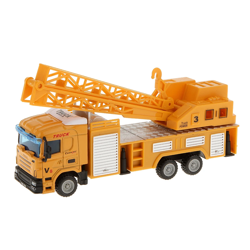1:64 Crane Jack Die Cast Telescopic Truck Construction Vehicle Model Car