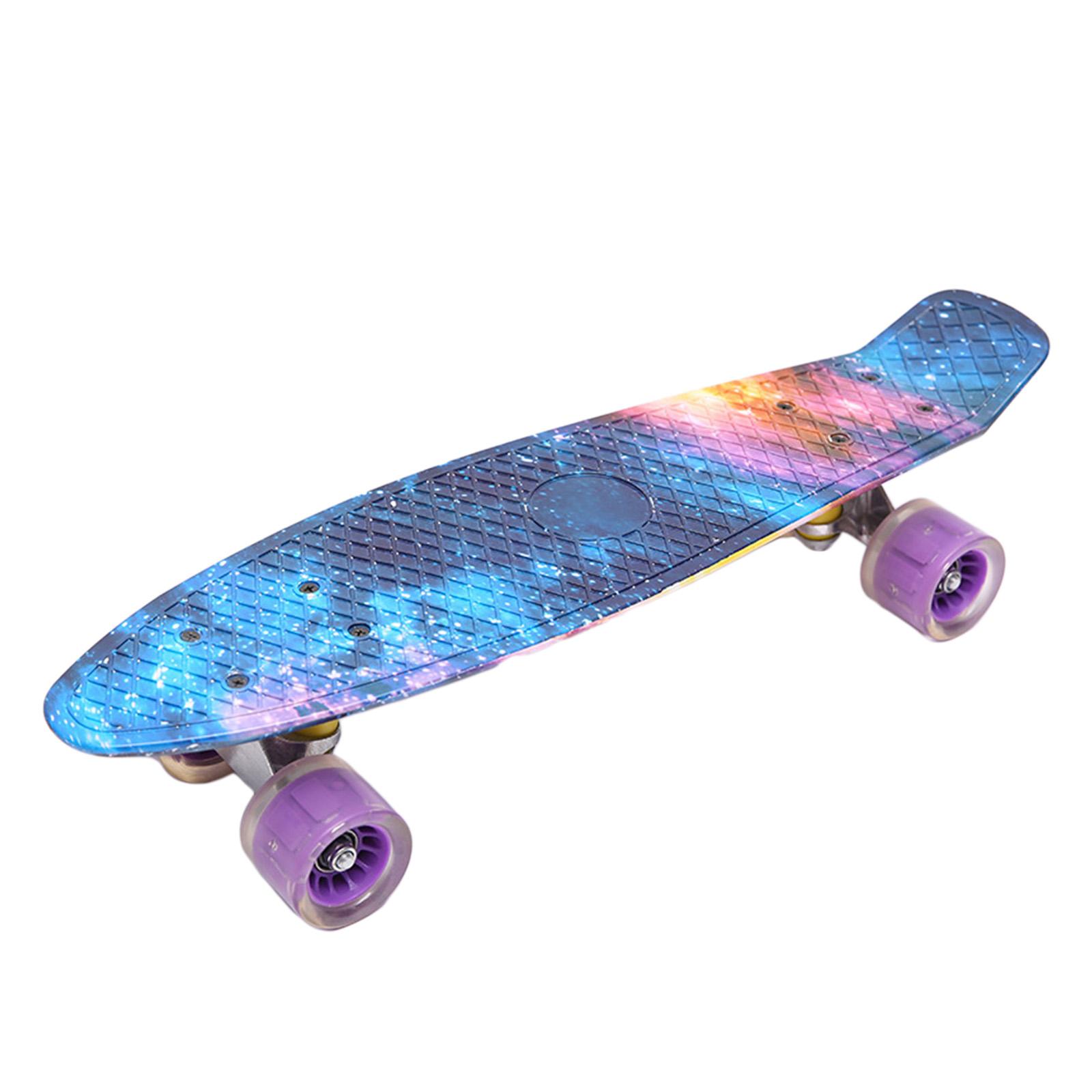 Complete Mini Cruiser Skateboard Retro Style Light up Wheels 22