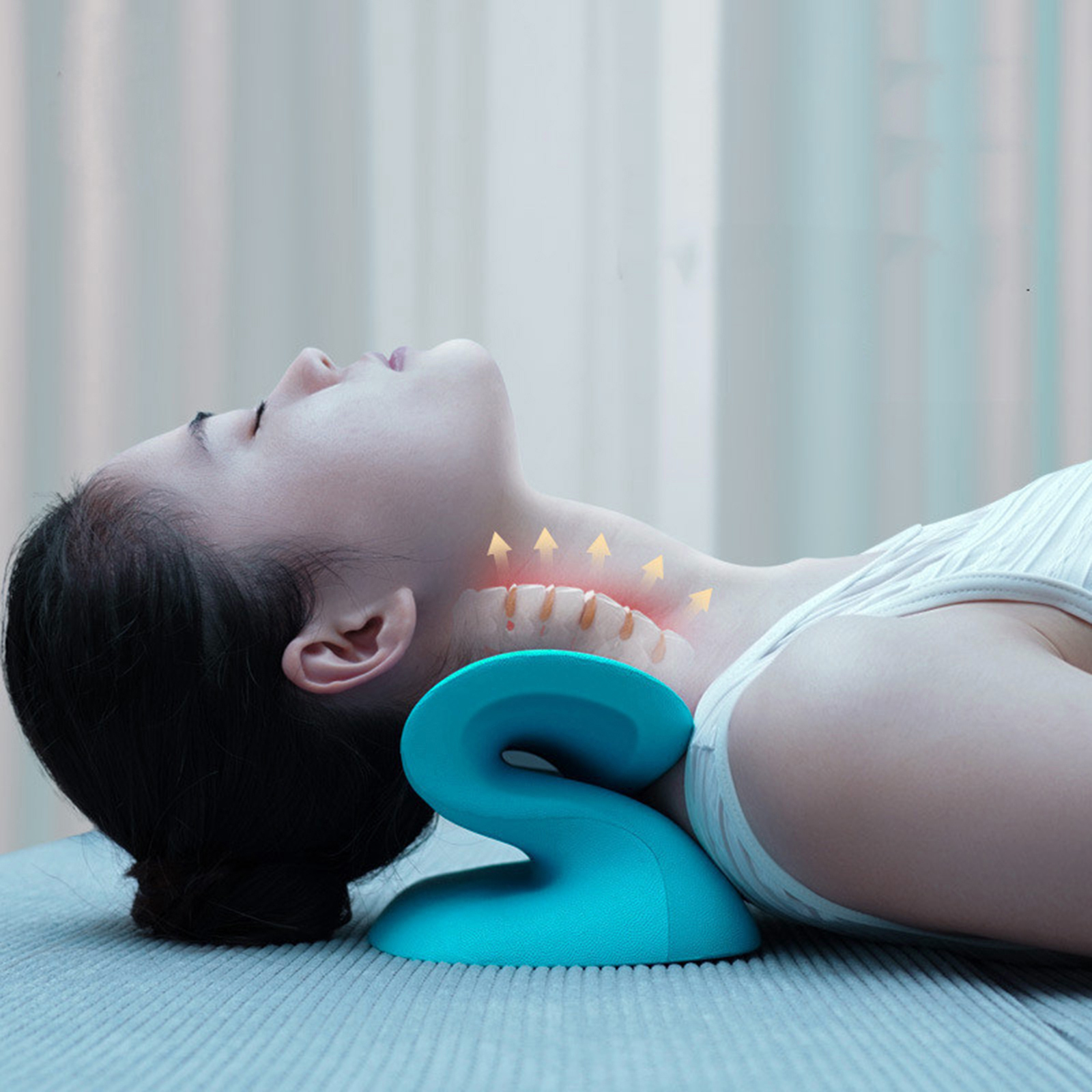 Cervical Traction Device Pillow Neck Stretcher Cervical Spine Alignment