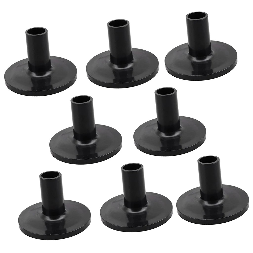 8pcs Long Cymbal Sleeves with Flange Base for Drum Set Percussion Instrument Parts Accessories