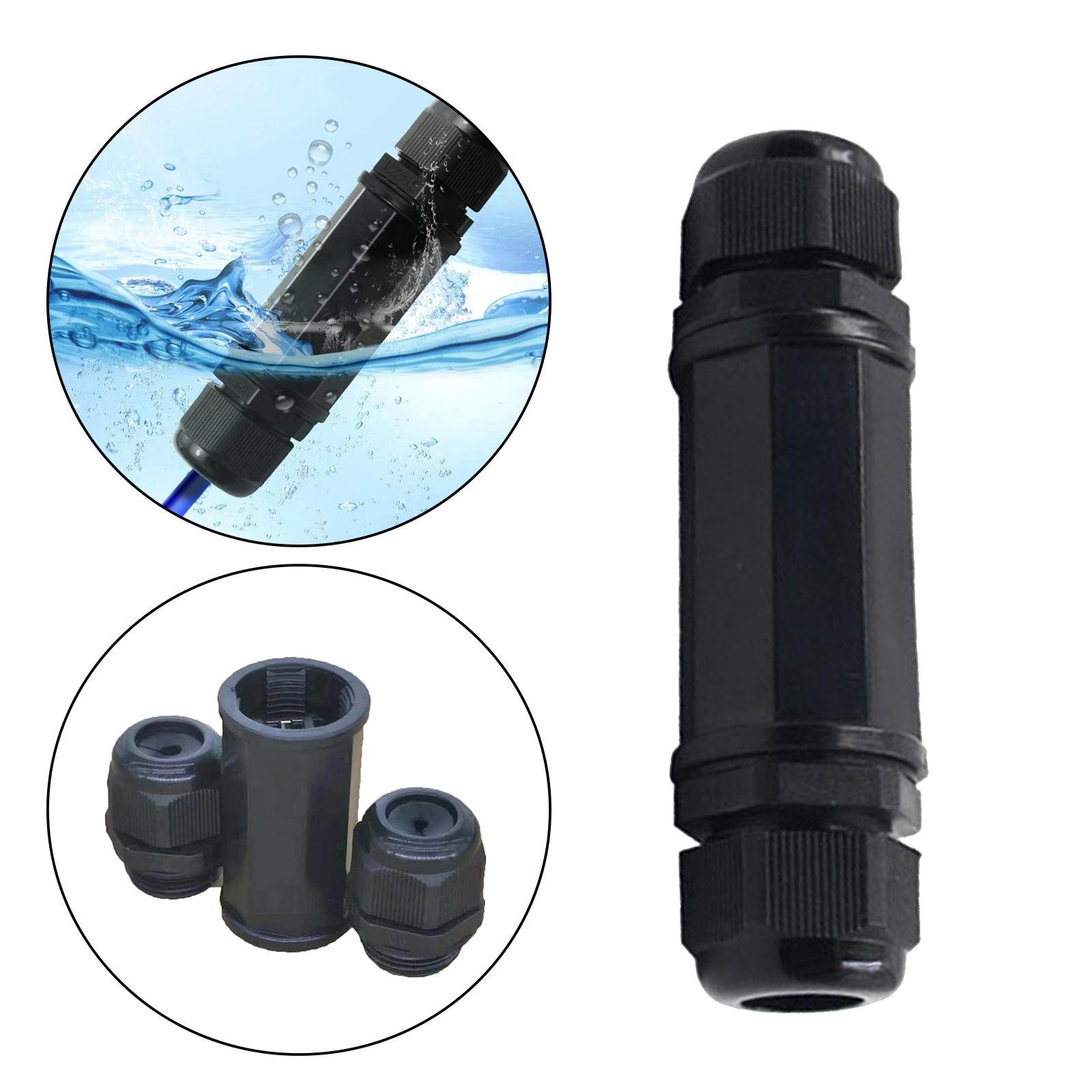 Waterproof Connector Ethernet LAN Cable Connector Double Head Shielded Outdoor Coupler Adapter Female to Female