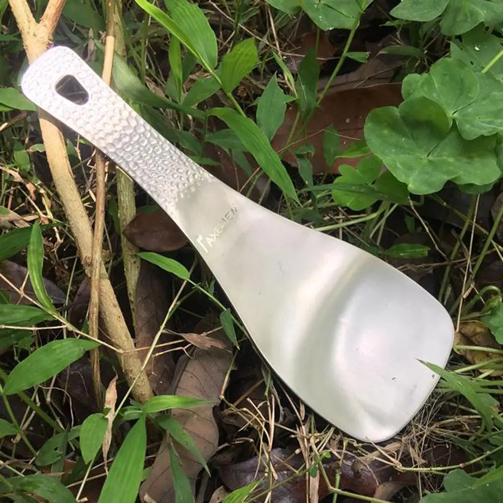 Outdoor Titanium Rice Spoon Cooking Shovel Flat Home Kitchen  Paddle